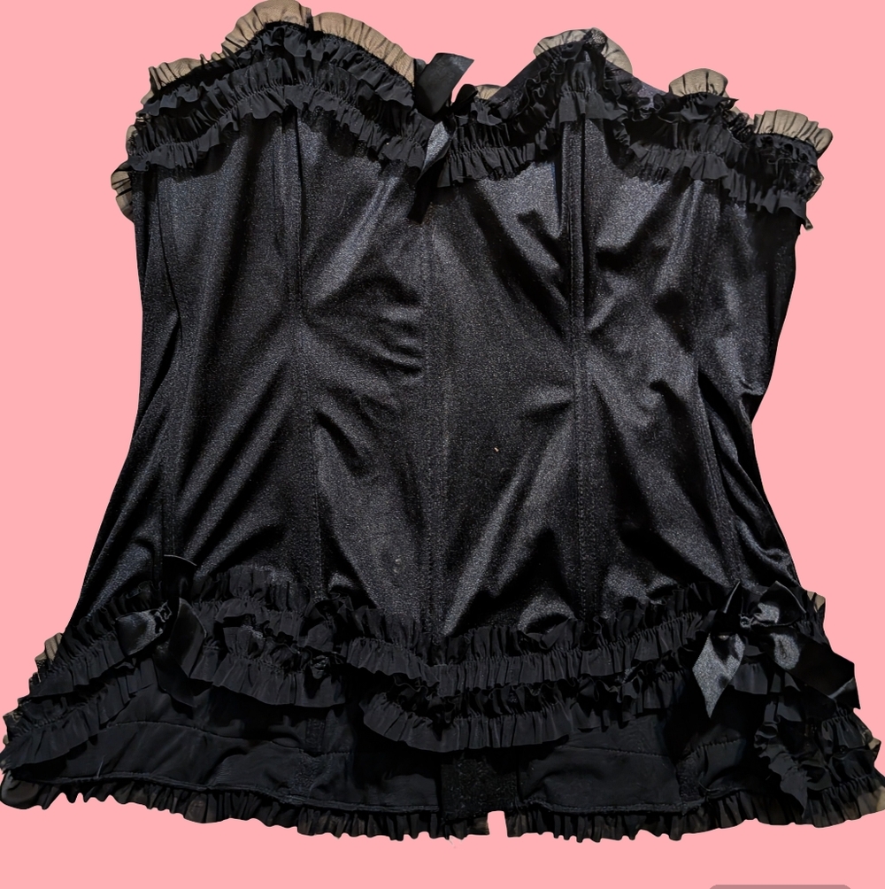 Black Ruffled Bustier By Torrid